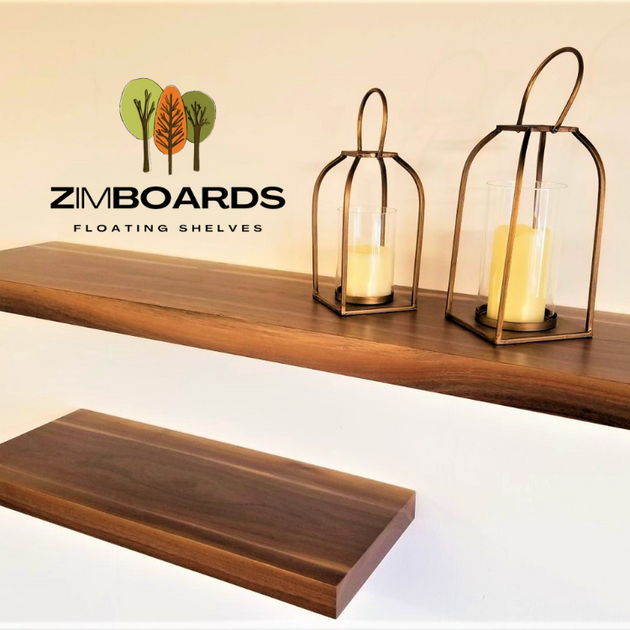 Limited Stock - Black Walnut Floating Shelf with Hidden Bracket